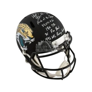 Mark Brunell Autographed Jaguars Flat Black F/S Football Helmet JSA 5 Inscrip - Picture 1 of 1
