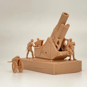 1/72 Scale SKODA 305MM M16 and Artillery 3 Figure Resin Model Miniature Military - Picture 1 of 7