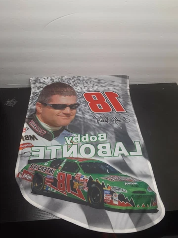 Bobby Labonte #18 Interstate Batteries Double Sided Flag 18" X 12" Cover