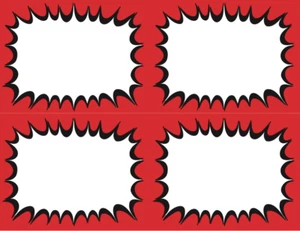 Retail Store Red Starburst Laser Shelf Signs-Price Cards Display-200 signs-4/sht - Picture 1 of 1