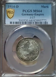1914-D  J-17 Silver Mark.. Germany. PCGS MS64  - Picture 1 of 2