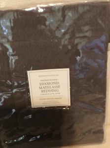 Restoration Hardware Vintage Diamond Matelasse Lumbar Sham Graphite Gray NWT - Picture 1 of 1