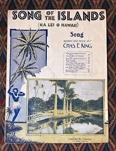 Song of the Islands (Na Lei O Hawaii) Vintage Sheet Music 1929, Chas E. King - Picture 1 of 3