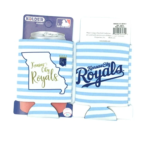 (2) KANSAS CITY ROYALS DOUBLE SIDED CAN COOLERS COOZIES FREE SHIP Cover