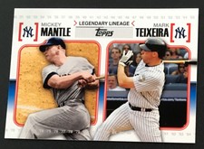2010 Topps Legendary Lineage #LL59 Mickey Mantle/Mark Teixeira
