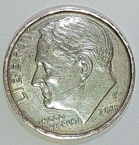 2018 P Dime Error Coin No Reeded Grooved Edge Smooth All the Way Around  RARE Cover