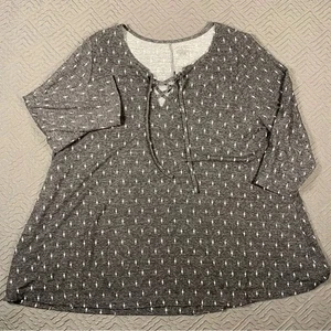 Lane Bryant Plus Size 22/24 Gray Knit Top VGW EUC - Picture 1 of 5