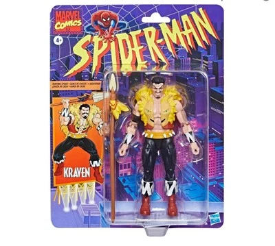 Spiderman Figures Kraven Retro Marvel legends comics 6" toy villain by Hasbro - Image 1 of 2