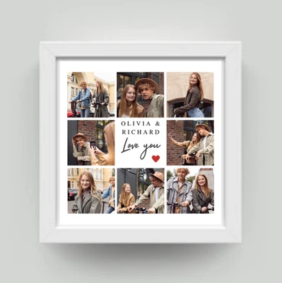 1. Love You | Photo Print | 10x10 Picture Frame Engagement Wedding Anniversary - Image 1 of 4