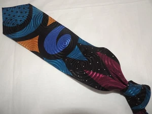 Absolutely Gorgeous Vintage City Street Abstract Geometric Neck Tie - Picture 1 of 7