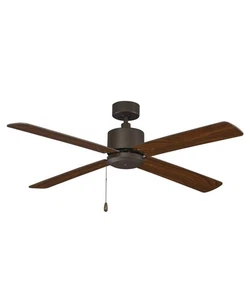 52" Aldea IV 4-Blade Ceiling Fan Oil Rub Bronze Finish and Walnut Blade Finish - Picture 1 of 3