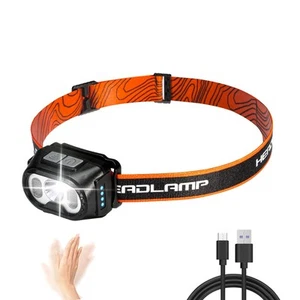 Headlamp Rechargeable,Ultra-Light Bright LED Rechargeable Headlight with Whit... - Picture 1 of 7