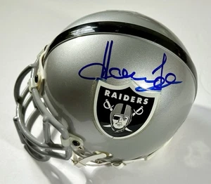 Howie Long signed Raiders Mini Helmet Riddell football beckett coa - Picture 1 of 10