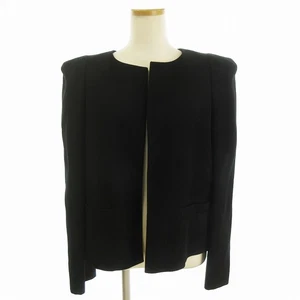 Givenchy Jacket Blazer Single Buttonless Lining All-Over Wool Black 44 Ladies - Picture 1 of 7