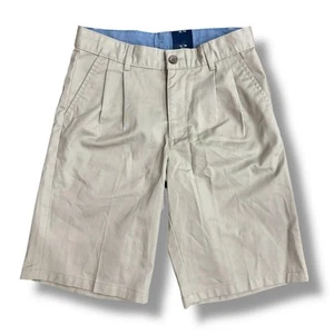 NWT Chaps Boys Size 12 Beige Pleated Front Shorts Schoolwear Adjustable Waist - Picture 1 of 4