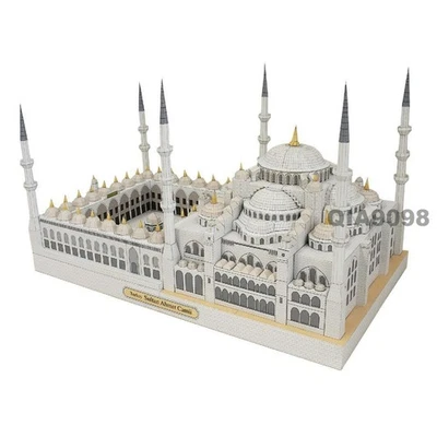 New DIY Turkey Sultan Ahmet Camii 3D Paper Model Famous Building Puzzle Kit - Image 1 of 4
