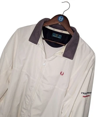 Men's Vintage Fred Perry Sportswear Tennis Bomber Jacket White *Loose* M 90s OG - Image 1 of 4