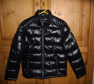 VINTAGE MEN'S GUESS SHINY BLACK  PUFFER  JACKET Size M - Picture 1 of 11