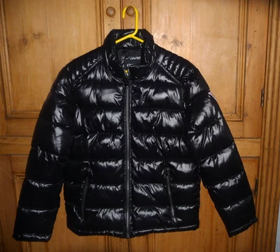 VINTAGE MEN'S GUESS SHINY BLACK  PUFFER  JACKET Size M - Image 1 of 4