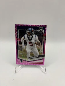 2023 Donruss Optic Jalen Pitre Pink Velocity Prizm /79 Houston Texans #73 - Picture 1 of 2