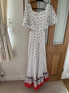 Maxi Vestido Floral Vintage Años 70 Ditsy Cottagecore 12 Pradera Nuevo Sin Etiquetas - Imagen 1 de 11