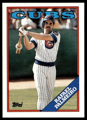 1988 Topps Rafael Palmeiro Chicago Cubs #186 - Image 1 of 2