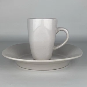 Royal Norfolk Cup & Plate Bright White Stoneware Coffee Breakfast 8pc Set - Picture 1 of 10
