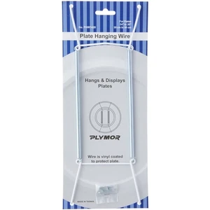 Plymor White Vinyl Finish Wall Mountable Plate Hanger (For Plates 14" - 20") - Picture 1 of 1