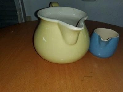  2 Keramikkrüge Milchkrüge  für Milch und Kaffeesahne  ca. 60er  Jahre  - Bild 1 von 4