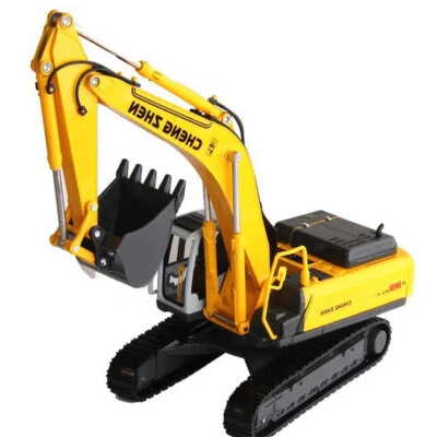 1:50 Excavator Toy Model Construction Vehicle Metal Diecast Toy Tractor Yellow - Image 1 of 4