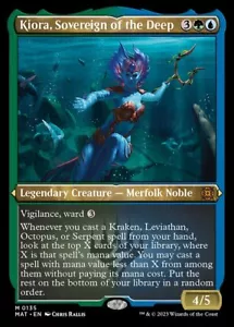 MTG KIORA SOVEREIGN OF THE DEEP 135 FOIL EXC ETCHED SOVRANA PROFONDITÀ MAT X EN - Bild 1 von 1
