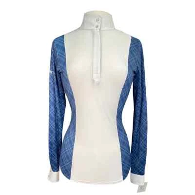 Romfh Schuyler Plaid Show Shirt- Long Sleeve White/Navy Plaid Size XL - Image 1 of 4