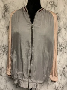 Zara Übergangsjacke Größe S grau & rosa durchgehender Reißverschluss - Bild 1 von 4