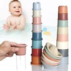 Early Education Hourglass Stacking Cup Baby Bath Toys Bathtub Toy Stacked tower