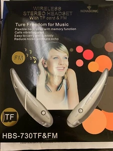 NOVASONIC HBS-730TF: Cuffie stereo wireless con scheda TF e FM - Bianco - Foto 1 di 1