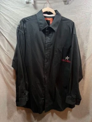 Camisa Roca Wear Abotonada Adulto 2X Negra Deletreada Manga Larga Informal Para Hombre. Foto 1 de 4