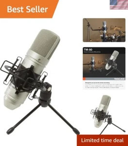 Unidirectional Condenser Microphone with Shock Mount & Stand - Silver - Picture 1 of 9