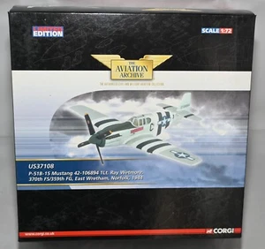CORGI AVIATION ARCHIVE US37108 P-51B MUSTANG RAY WETMORE 1944 1:72 LTD ED - Picture 1 of 7