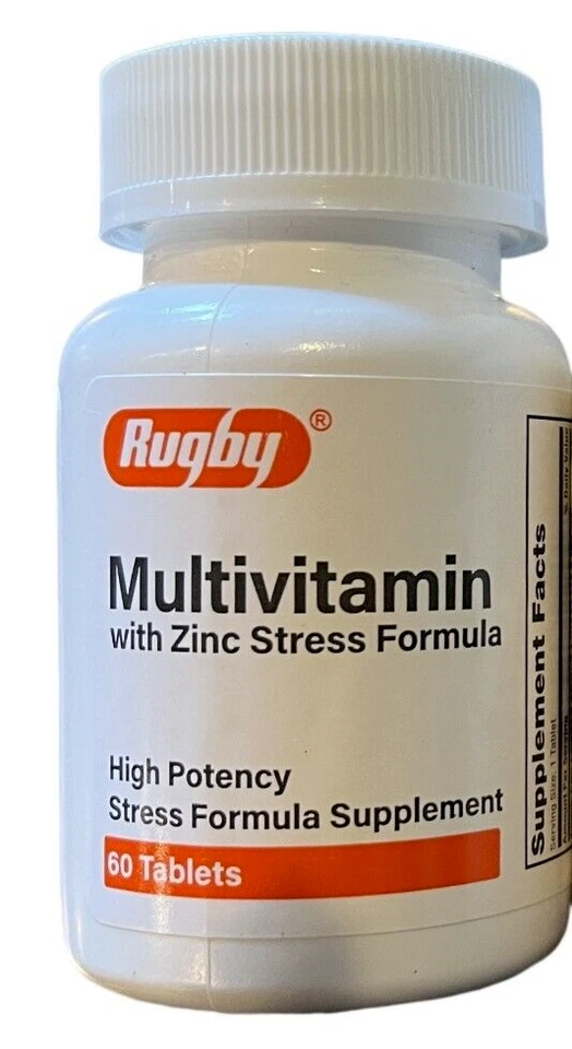 Fórmula de estrés multivitamínico de rugby con 60 pestañas de zinc -- Foto 1 de 1
