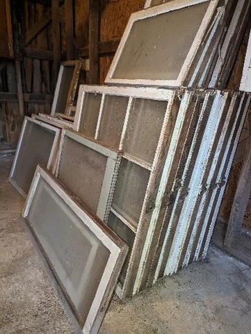 Antique WINDOWS Lot Glass Nine Pane Primitive Greenhouse Vintage Wholesale Cover