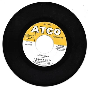 Sonny & Cher: "Little Man" / "Monday" - VG+ '66 - plays NM! - Picture 1 of 2