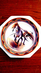 BRADFORD EXCHANGE HORSE PLATE Desert Rhythms Collection, "Partner w/the Breeze" - Picture 1 of 4