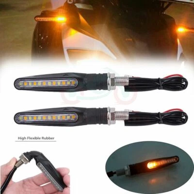 2 PIEZAS Lámpara Intermitente Indicador LED Luz Giratoria Universal Moto Ámbar EE. UU. Foto 1 de 4