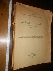 LIBRO:Glosse a Gaio-CENTENERIO DELLE PANDETTE- ESTRATTO -AUTOGRAFO E DEDICA  - Picture 1 of 3