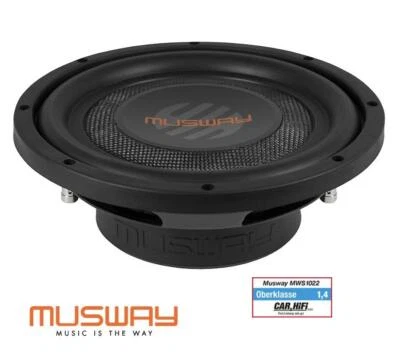 MUSWAY MWS1022 FLAT Subwoofer 25cm (10") flacher Woofer 600 Watt - Bild 1 von 4