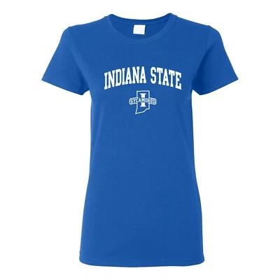 Indiana State Sycamores Arch Logo Womens T-Shirt - Royal - Image 1 of 4