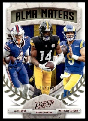 2024 Prestige Alma Maters Red Cook/Pickens/Stafford 270/399 #21 - Image 1 of 2