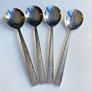 Viners International Executive Suite Soup Spoons x 4 Cutlery Vintage 7" Long - Picture 1 of 5