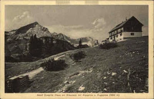 ~1920 Adolf Zoepritz-Haus Stempel auf AK Zoepritzhaus am Kreuzeck Zugspitze Berg - Picture 1 of 2