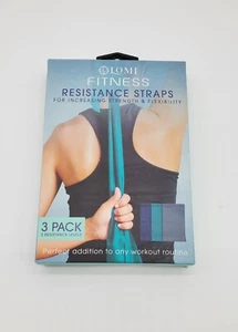 Lomi Fitness Resistance Bands Exercising Strength Flexibility 3 pack NEW (6-3A) - Bild 1 von 3